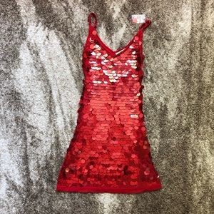 Red Sequin Dress